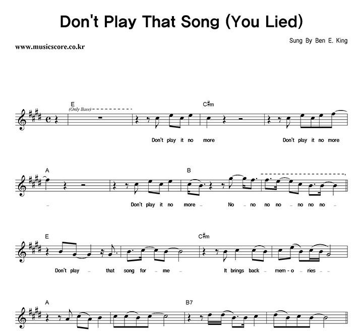 Ben E.king Don't Play That Song Ǻ