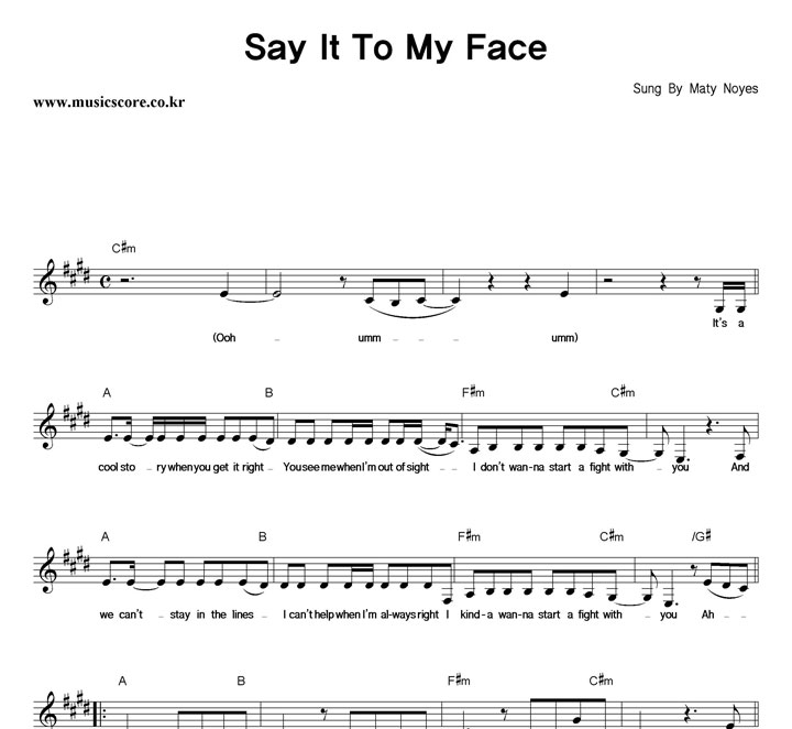 Maty Noyes Say It To My Face Ǻ