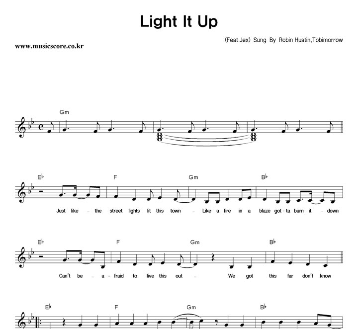 Robin Hustin, Tobimorrow Light It Up Ǻ