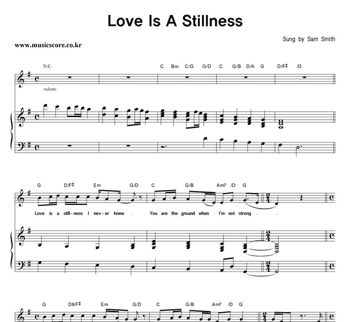 Sam Smith Love Is A Stillness ǾƳ Ǻ