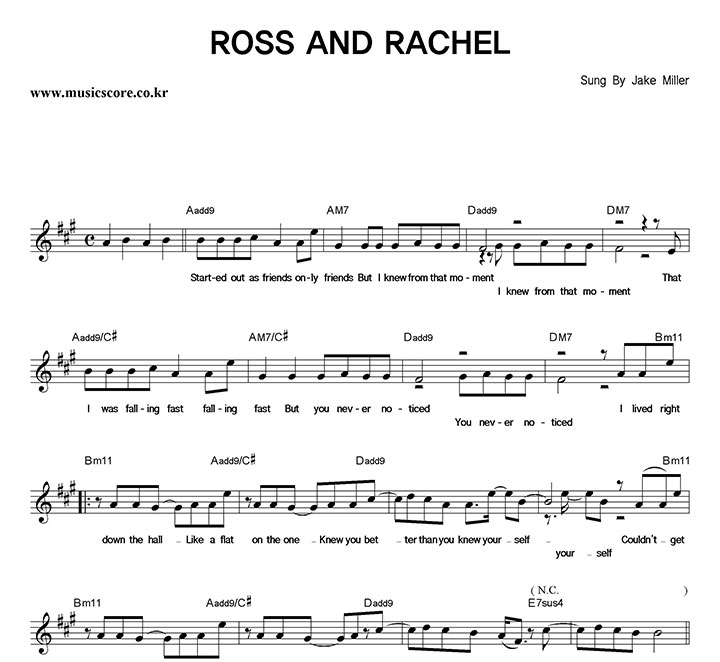 Jake Miller ROSS AND RACHEL Ǻ