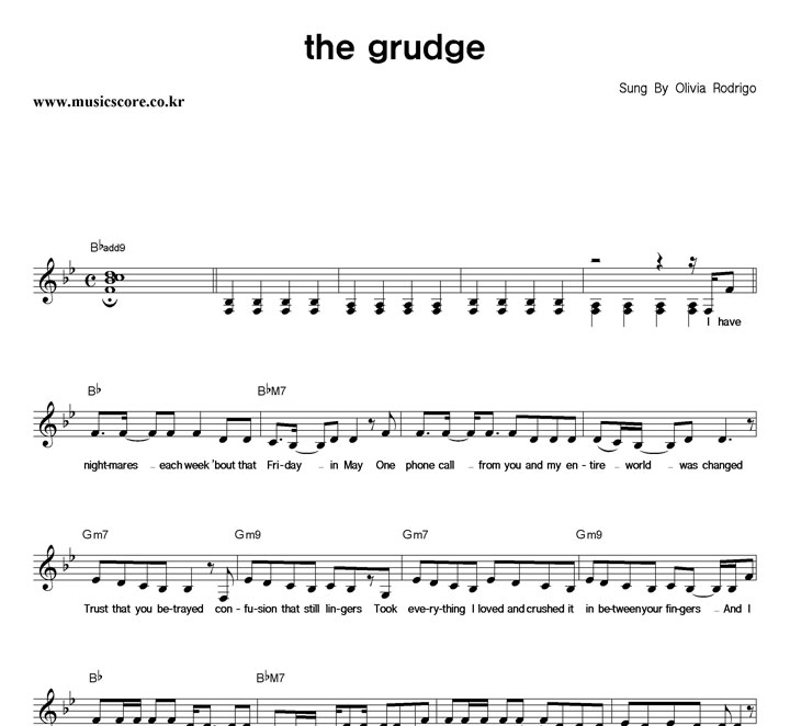Olivia Rodrigo The Grudge Ǻ