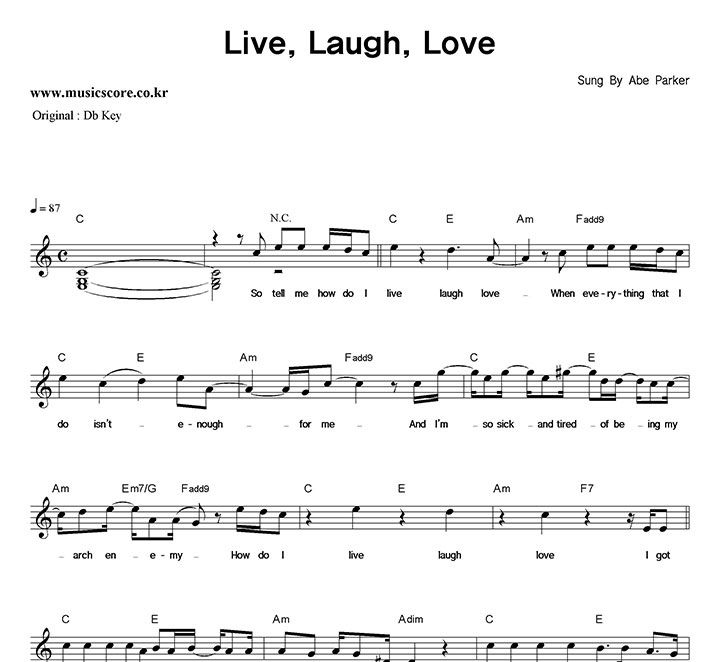 Abe Parker Live,Laugh,Love  CŰ Ǻ
