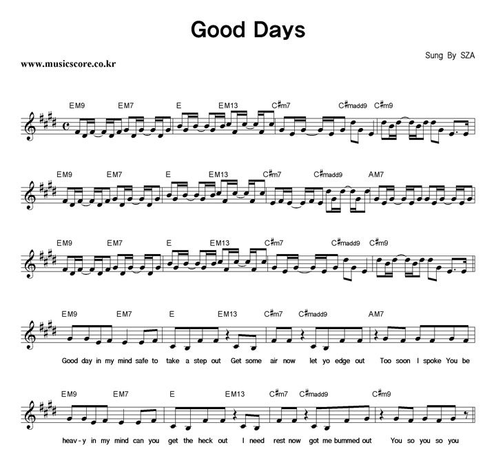 SZA Good Days Ǻ