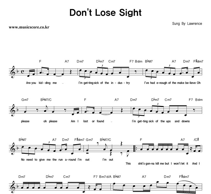 Lawrence Don't Lose Sight Ǻ