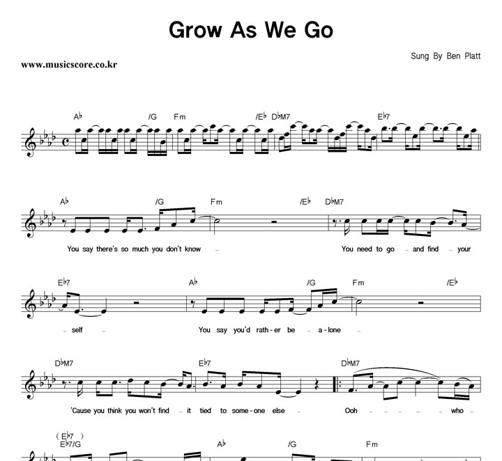 Ben Platt Grow As We Go Ǻ