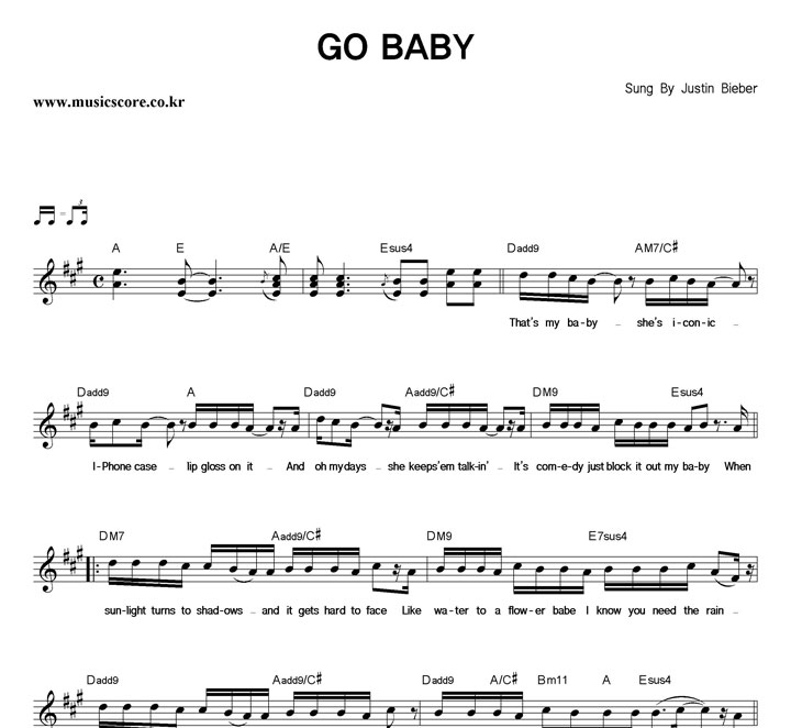 Justin Bieber GO BABY Ǻ