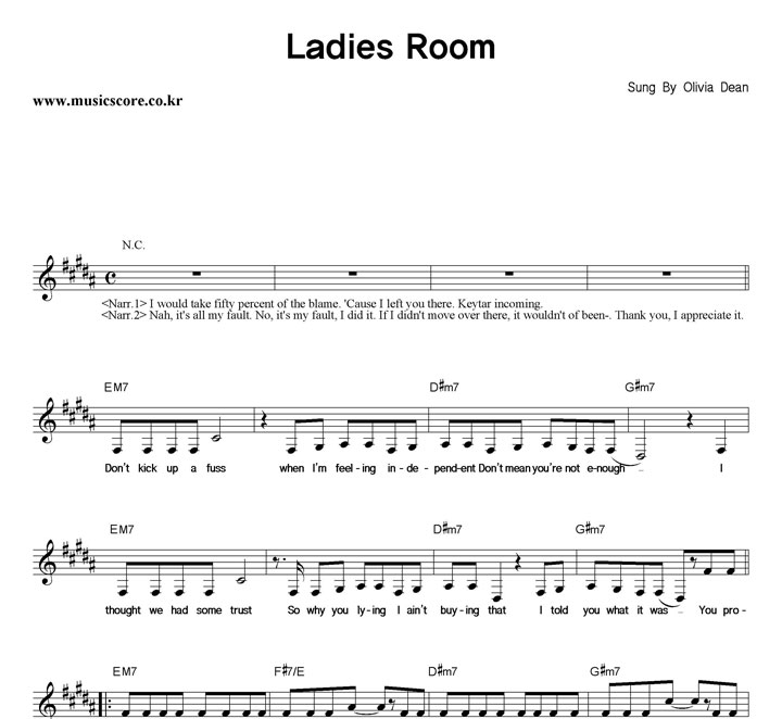 Olivia Dean Ladies Room Ǻ