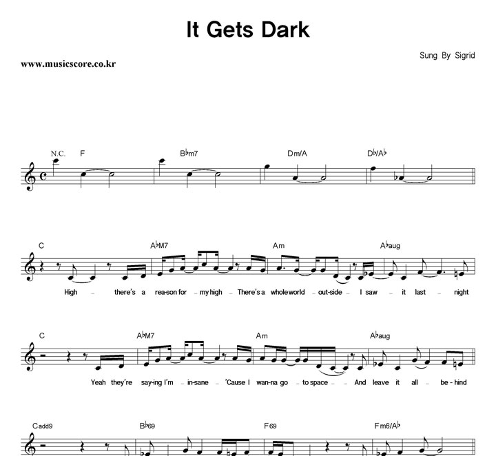 Sigrid It Gets Dark Ǻ