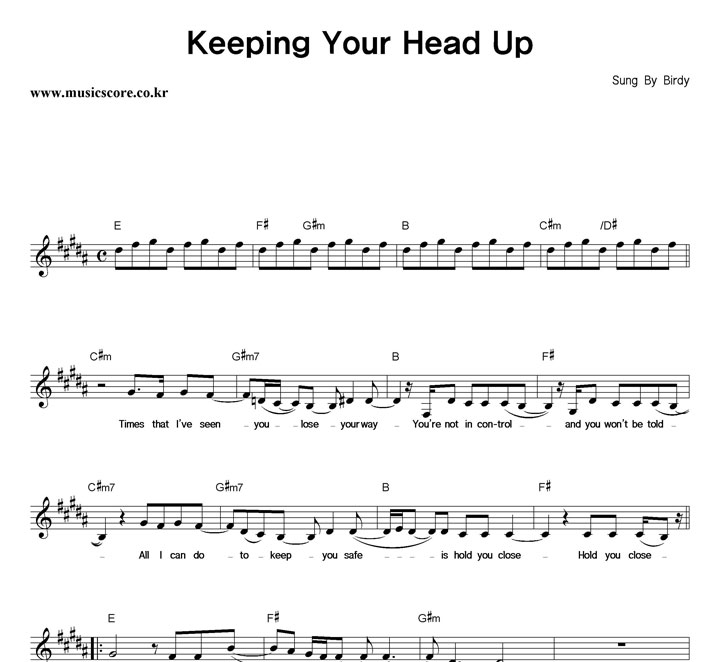 Birdy Keeping Your Head Up Ǻ