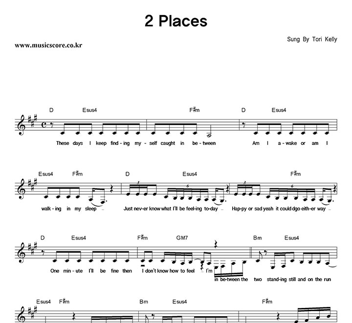 Tori Kelly 2 Places Ǻ