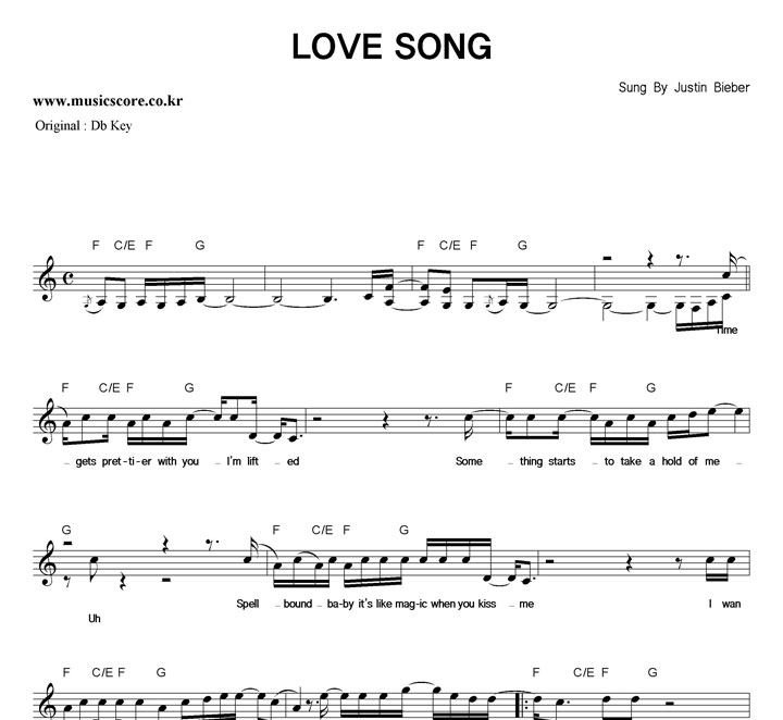 Justin Bieber LOVE SONG  CŰ Ǻ