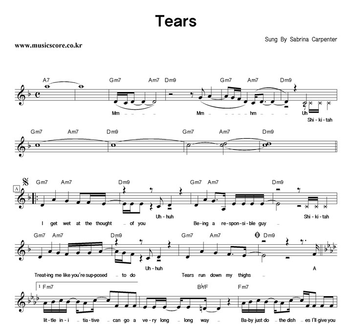 Sabrina Carpenter Tears Ǻ