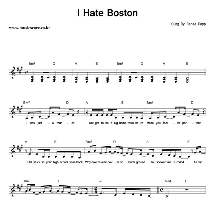 Renee Rapp I Hate Boston �Ǻ�