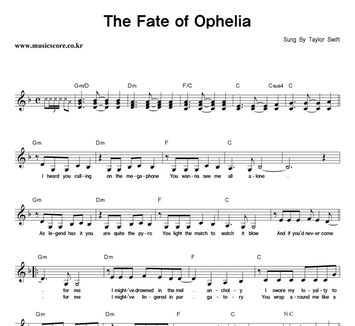 Taylor Swift The Fate Of Ophelia Ǻ