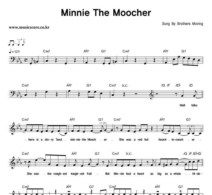 Brothers Moving Minnie The Moocher Ǻ