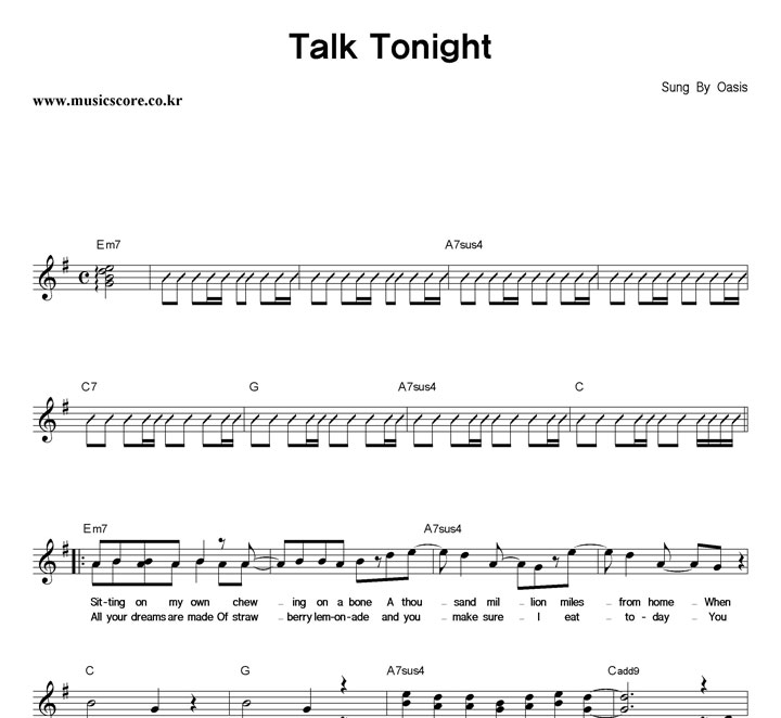Oasis Talk Tonight Ǻ