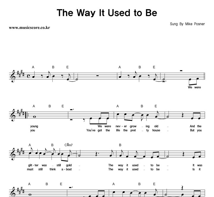 Mike Posner The Way It Used To Be Ǻ