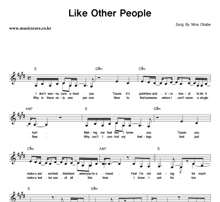 Mina Okabe Like Other People �Ǻ�