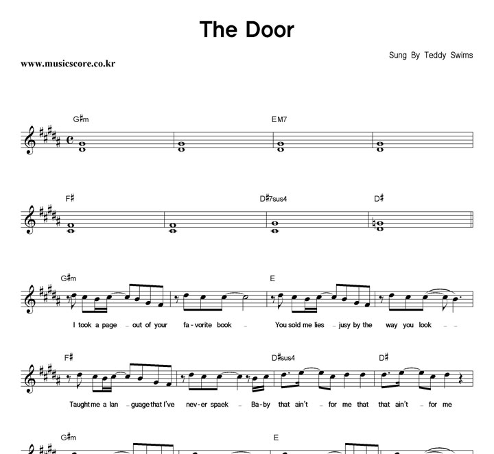 Teddy Swims The Door �Ǻ�