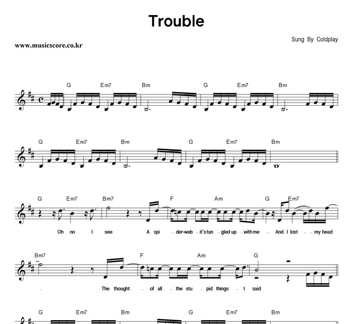 Coldplay Trouble �Ǻ�