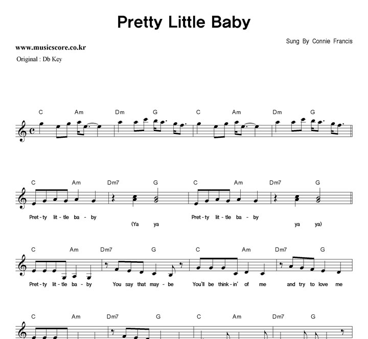 Connie Francis Pretty Little Baby  CŰ �Ǻ�