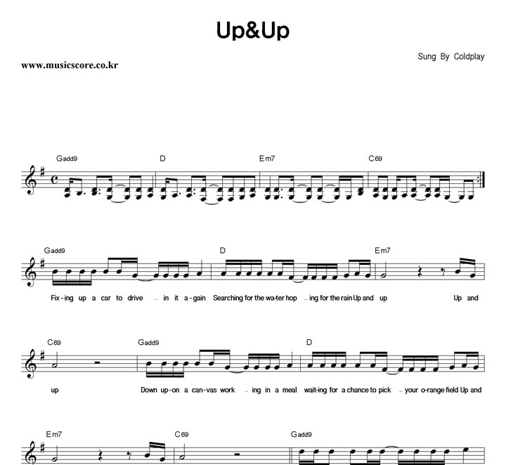 Coldplay Up&Up �Ǻ�