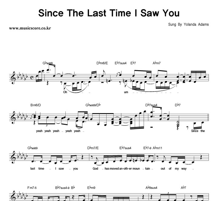 Yolanda Adams Since The Last Time I Saw You �Ǻ�