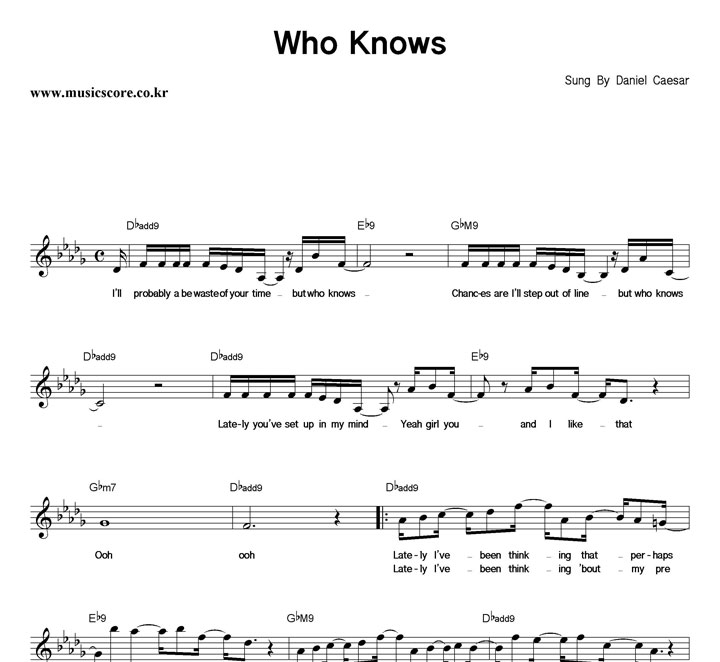 Daniel Caesar Who Knows �Ǻ�