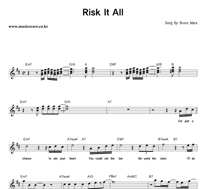 Bruno Mars Risk It All �Ǻ�