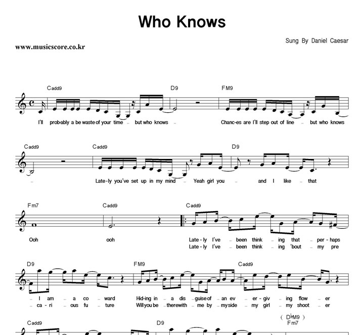 Daniel Caesar Who Knows  CŰ �Ǻ�