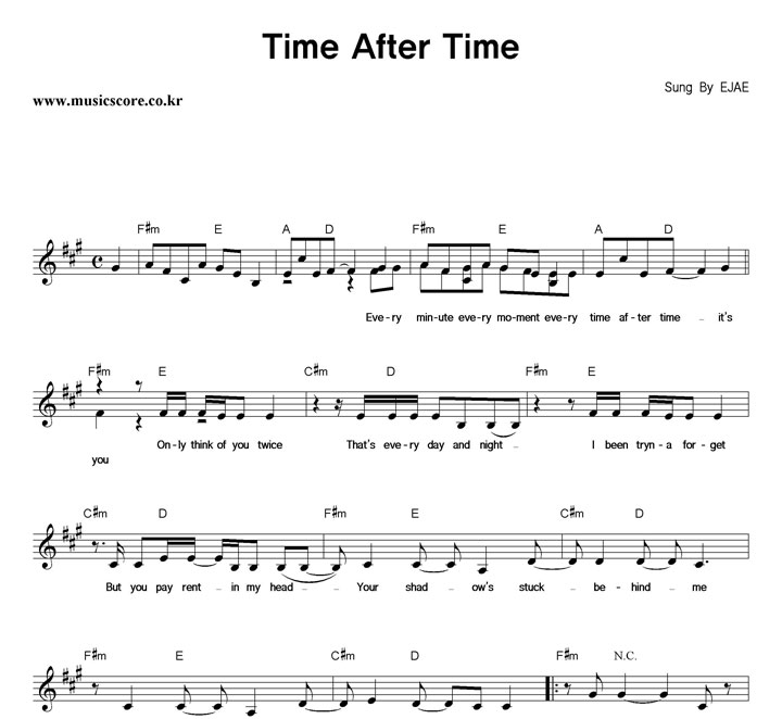 EJAE Time After Time �Ǻ�