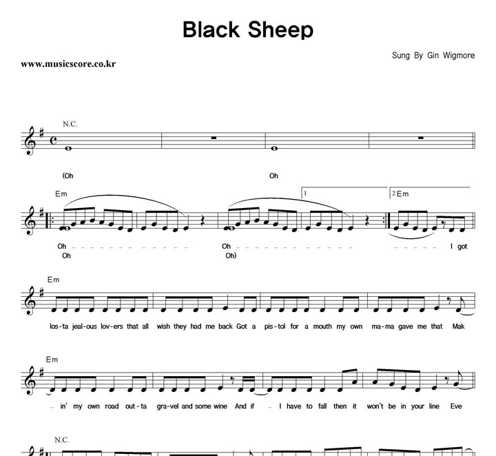 Gin Wigmore Black Sheep �Ǻ�