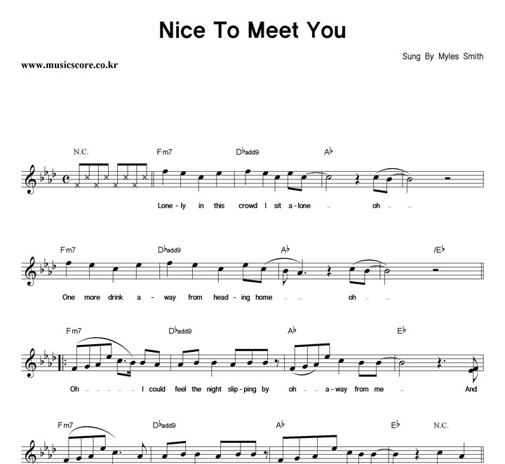 Myles Smith Nice To Meet You �Ǻ�