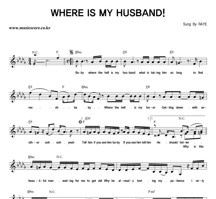 RAYE WHERE IS MY HUSBAND! �Ǻ�