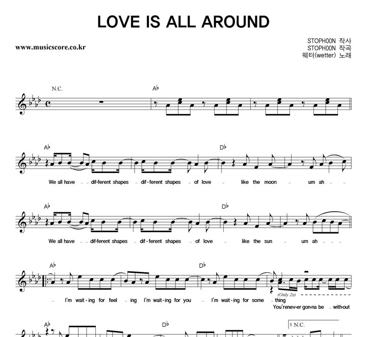 ����(wetter) LOVE IS ALL AROUND �Ǻ�