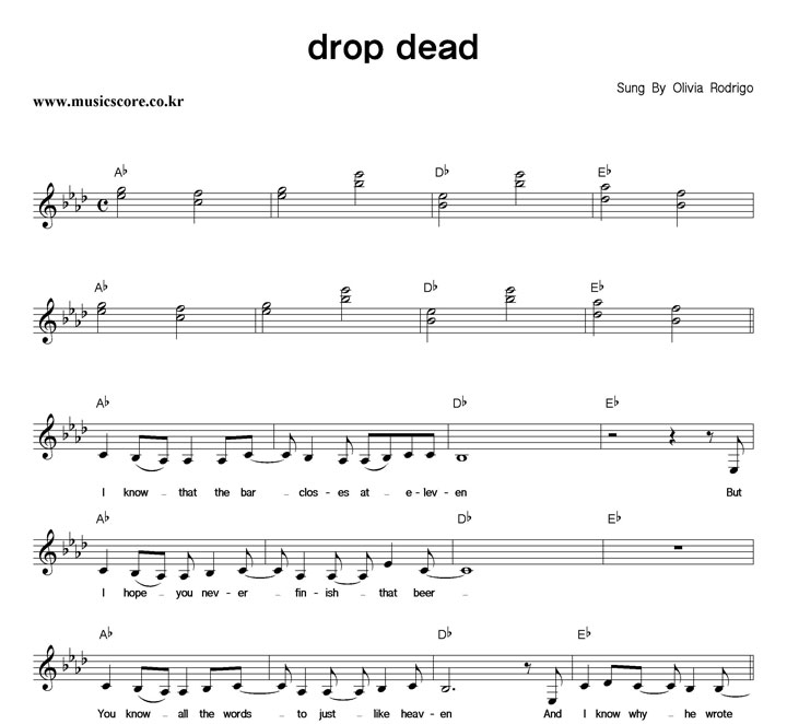 Olivia Rodrigo Drop Dead �Ǻ�