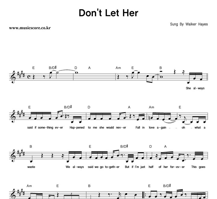 Walker Hayes Don't Let Her �Ǻ�