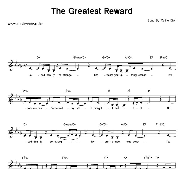 Celine Dion The Greatest Reward �Ǻ�