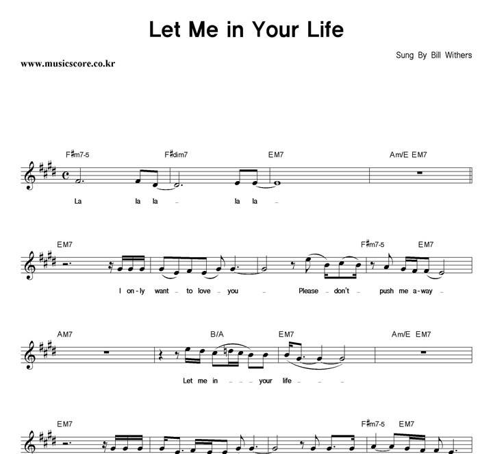 Bill Withers Let Me In Your Life �Ǻ�