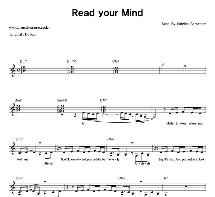 Sabrina Carpenter Readyour Mind  CŰ �Ǻ�