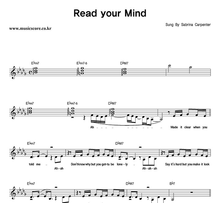 Sabrina Carpenter Readyour Mind �Ǻ�