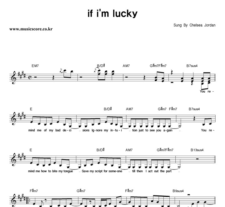 Chelsea Jordan If I'm Lucky �Ǻ�