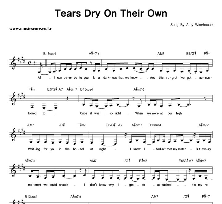 Amy Winehouse Tears Dry On Their Own �Ǻ�