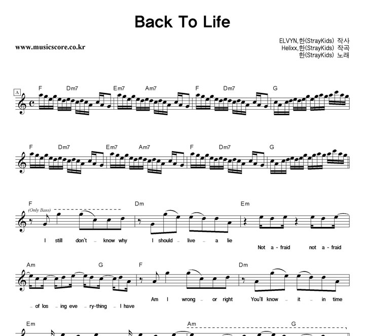 ��(StrayKids) Back To Life �Ǻ�
