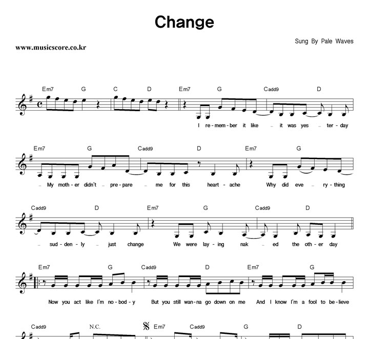 Pale Waves Change �Ǻ�