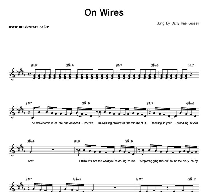 Carly RaeJepsen On Wires �Ǻ�