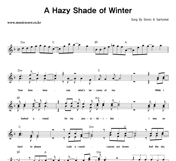 Simon & Garfunkel A Hazy Shade Of Winter �Ǻ�