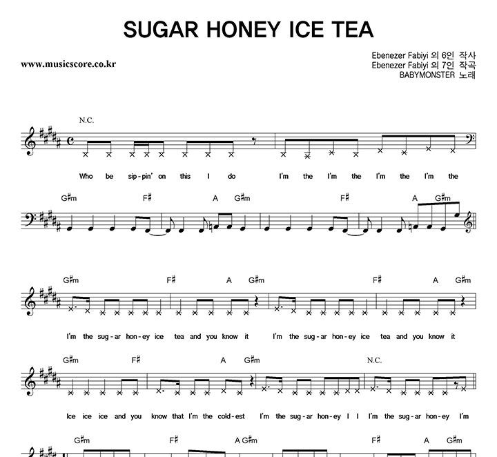 BABYMONSTER SUGAR HONEY ICE TEA �Ǻ�