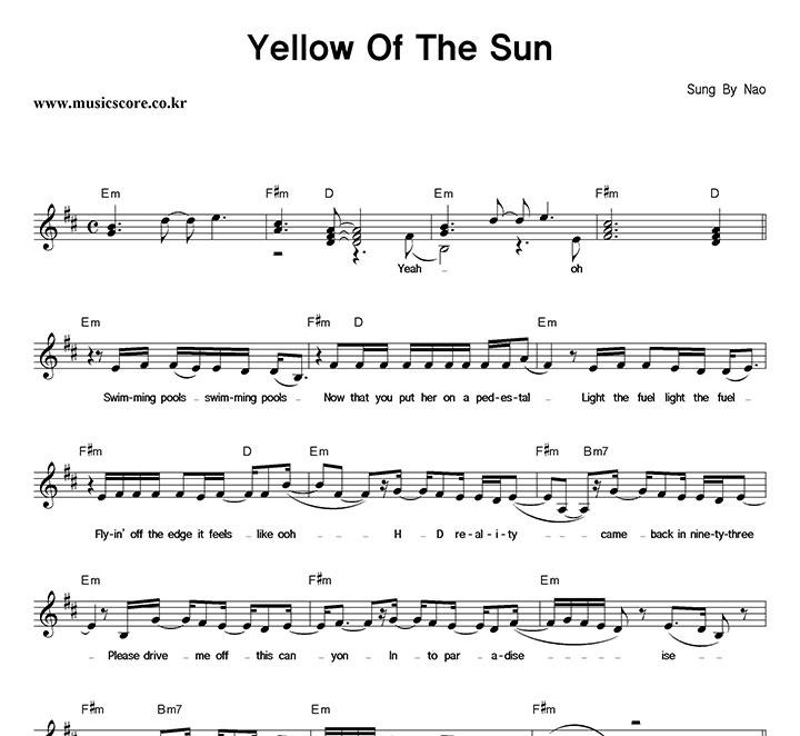 Nao Yellow Of The Sun �Ǻ�